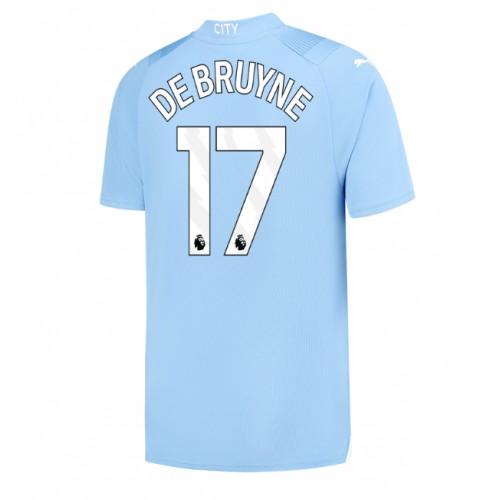 Pánský Fotbalový dres Manchester City Kevin De Bruyne #17 2023-24 Domácí Krátký Rukáv